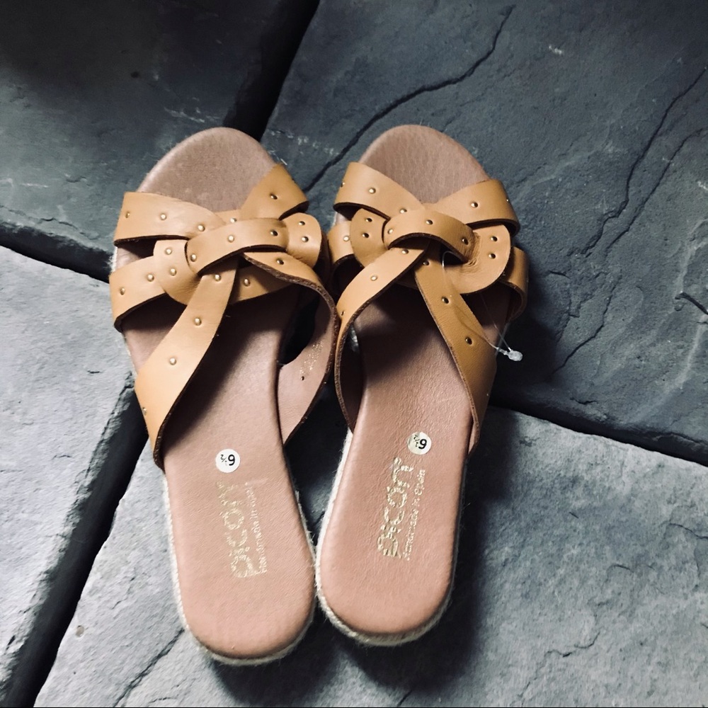NWOT Picon leather sandals handmade in Spain espadrille - Picture 7 of 8
